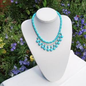 Turquoise Gemstone Handmade Bubble Necklace