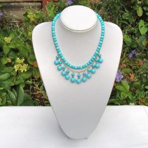 Turquoise Gemstone Handmade Bubble Necklace