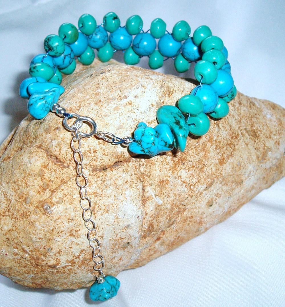 Turquoise Bracelet Gemstone Handmade Jewelry on Luulla