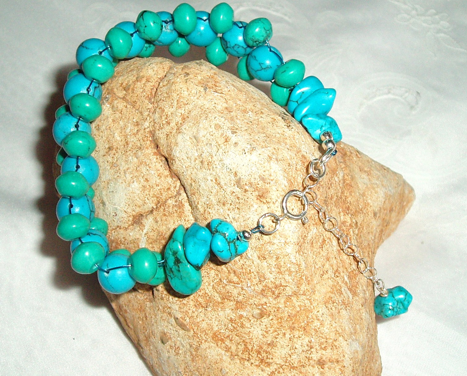 Turquoise Bracelet Gemstone Handmade Jewelry on Luulla